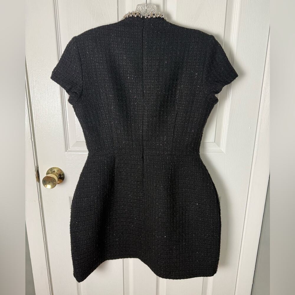 Nadine Merabi Simone Black Mini Dress 10 - Picture 5 of 8